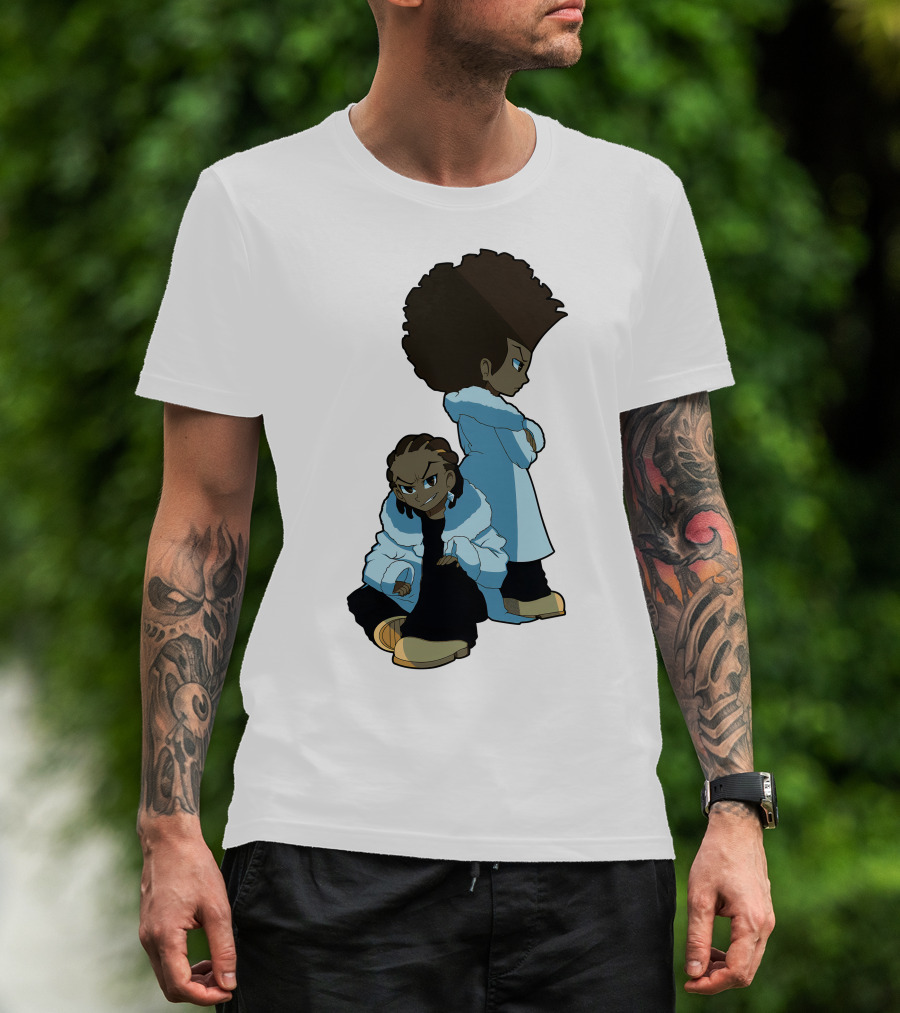 The Boondocks Huey And Riley Characters T-Shirt