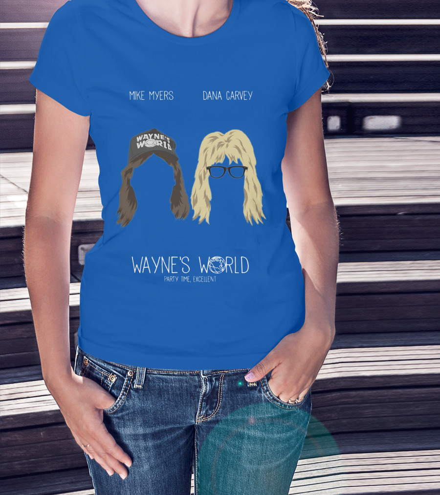 Wayne's World Mike Myers Dana Carvey Party Time Excellent T-Shirt