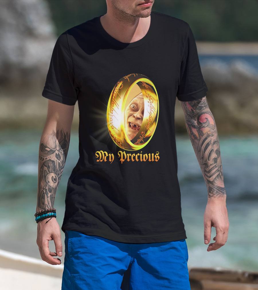 Lord Of The Rings My Precious Ring Gollum Reflection T-Shirt