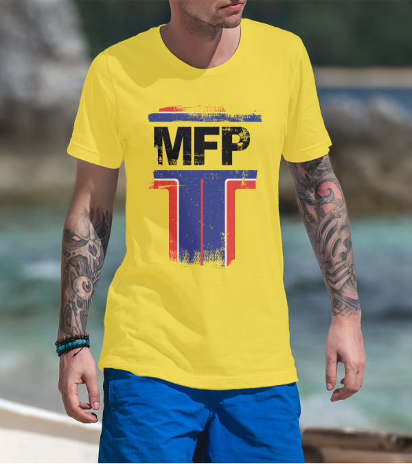 Mad Max MFP Main Force Patrol Vintage Logo Ao Vang T-Shirt