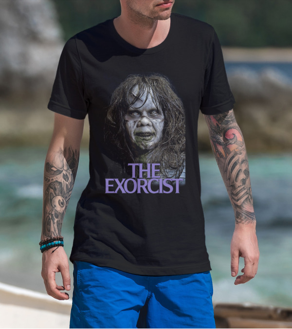 The Exorcist 1973 Iconic Horror Face T-Shirt