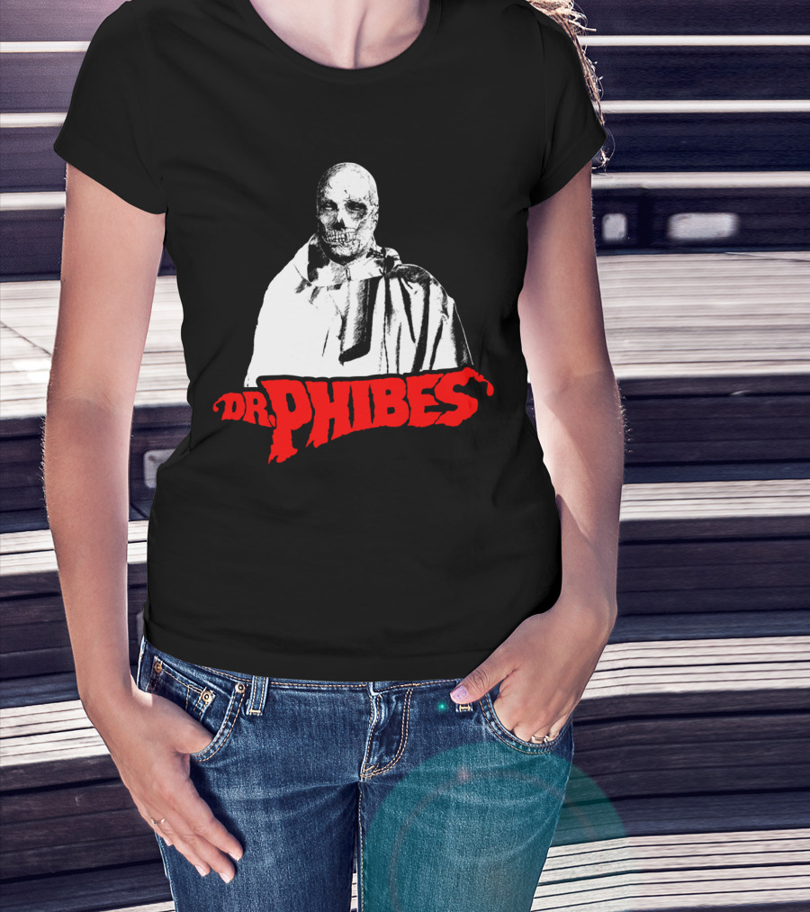 Dr. Phibes Skull Cloak T-Shirt