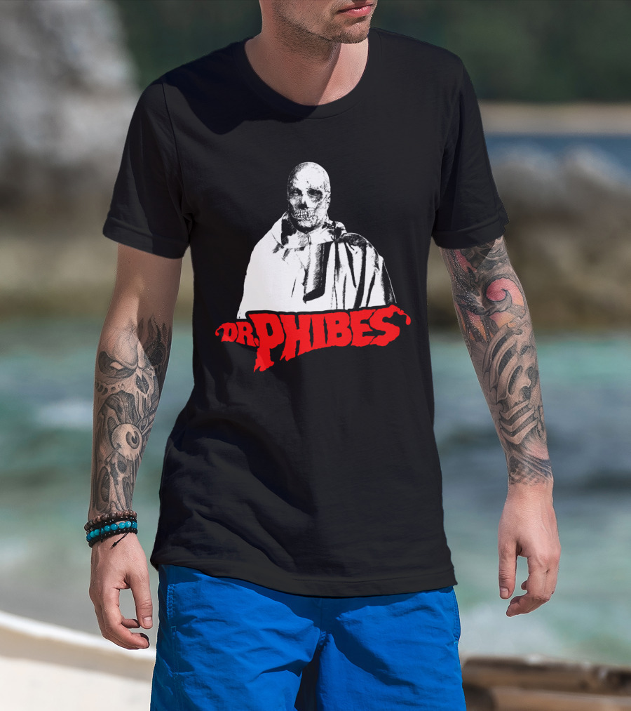 Dr. Phibes Skull Cloak T-Shirt