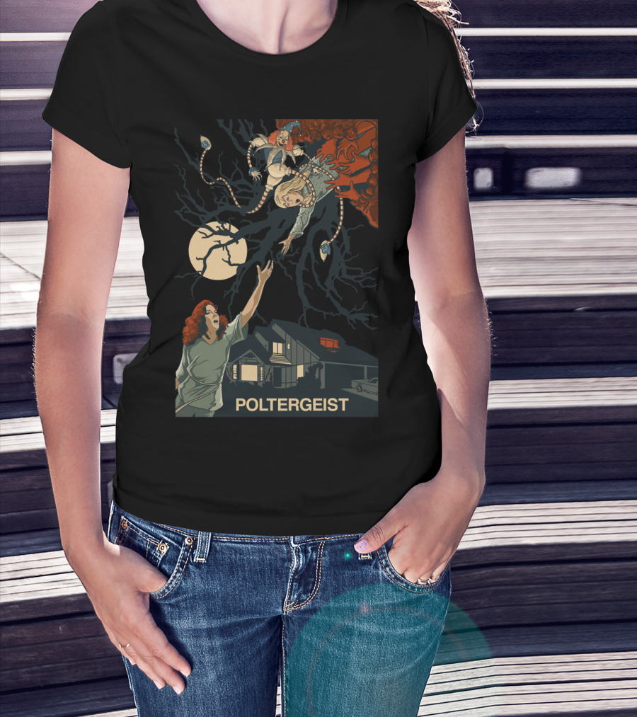 Poltergeist II The Other Side 1986 Moonlit Horror Escape T-Shirt