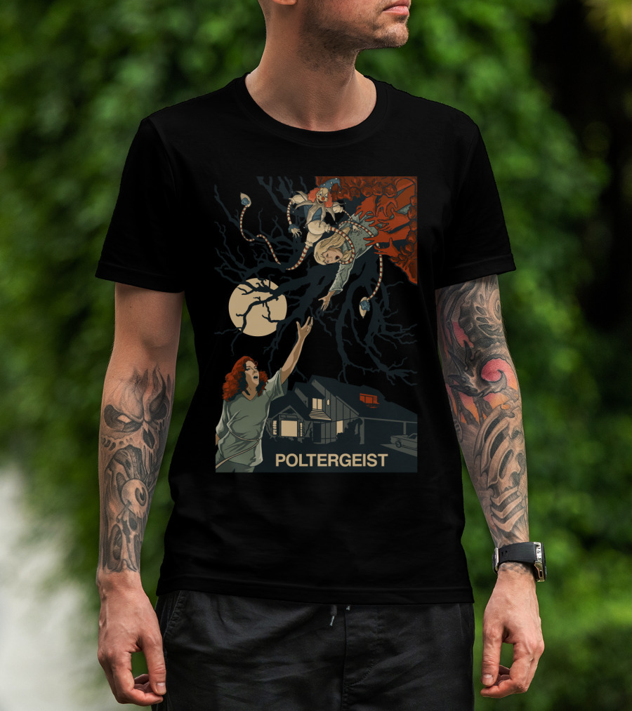 Poltergeist II The Other Side 1986 Moonlit Horror Escape T-Shirt