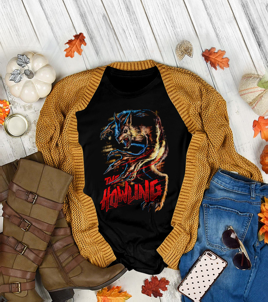 The Howling Werewolf Creature Retro Horror T-Shirt