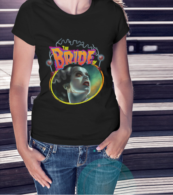The Bride Of Frankenstein Retro Horror Movie T-Shirt