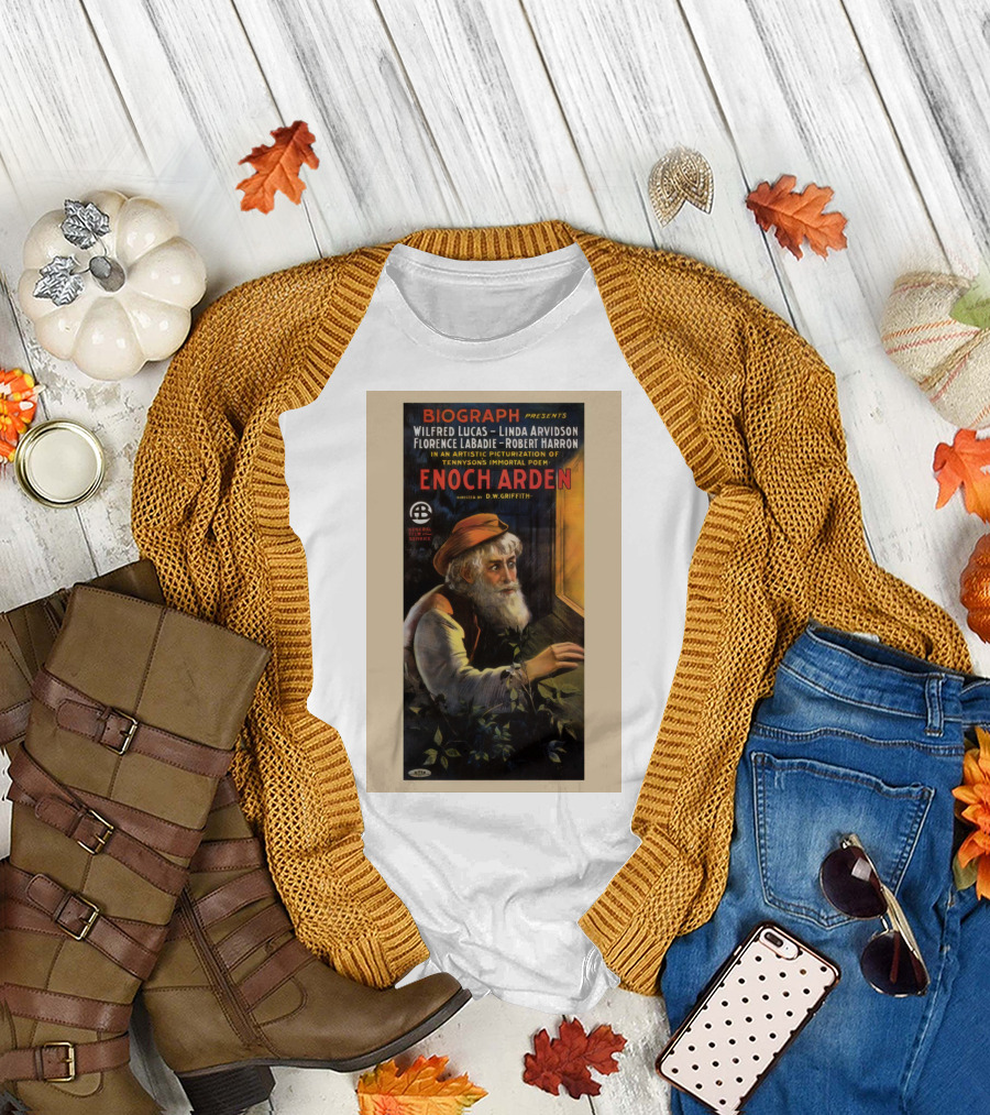 BIOGRAPH Presents Enoch Arden Wilfred Lucas Linda Arvidson Florence Labadie Robert Harron D.W. Griffith Tennyson's Immortal Poem T-Shirt