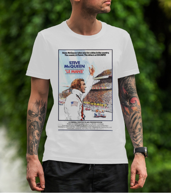 Steve McQueen Le Mans 1971 Racing Champion At 200 MPH T-Shirt