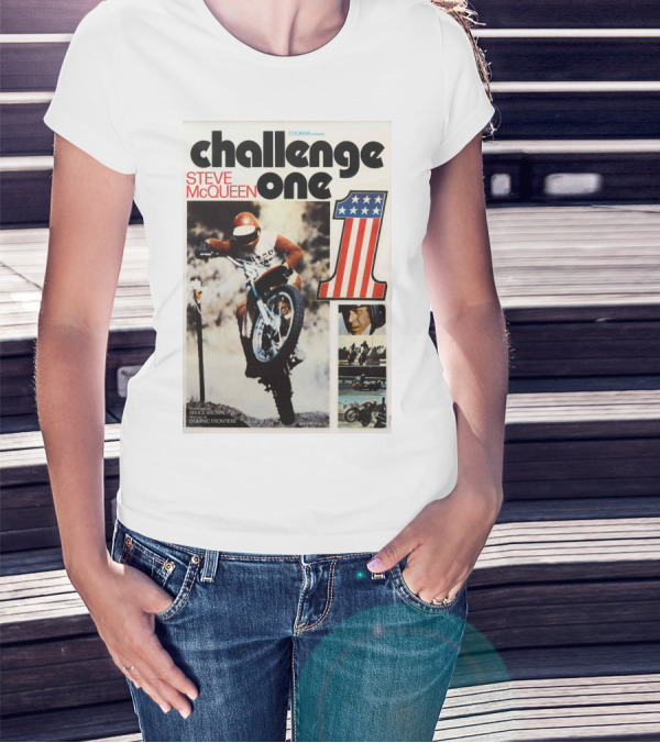 ON ANY SUNDAY Challenge One Steve McQueen Number One Racing Motocross America T-Shirt