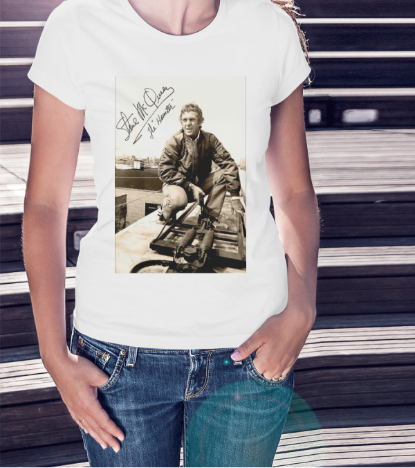 Steve McQueen The Hunter 1980 Signature Scene Photo T-Shirt
