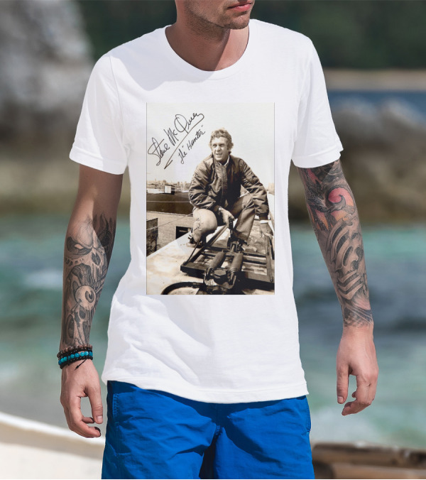 Steve McQueen The Hunter 1980 Signature Scene Photo T-Shirt