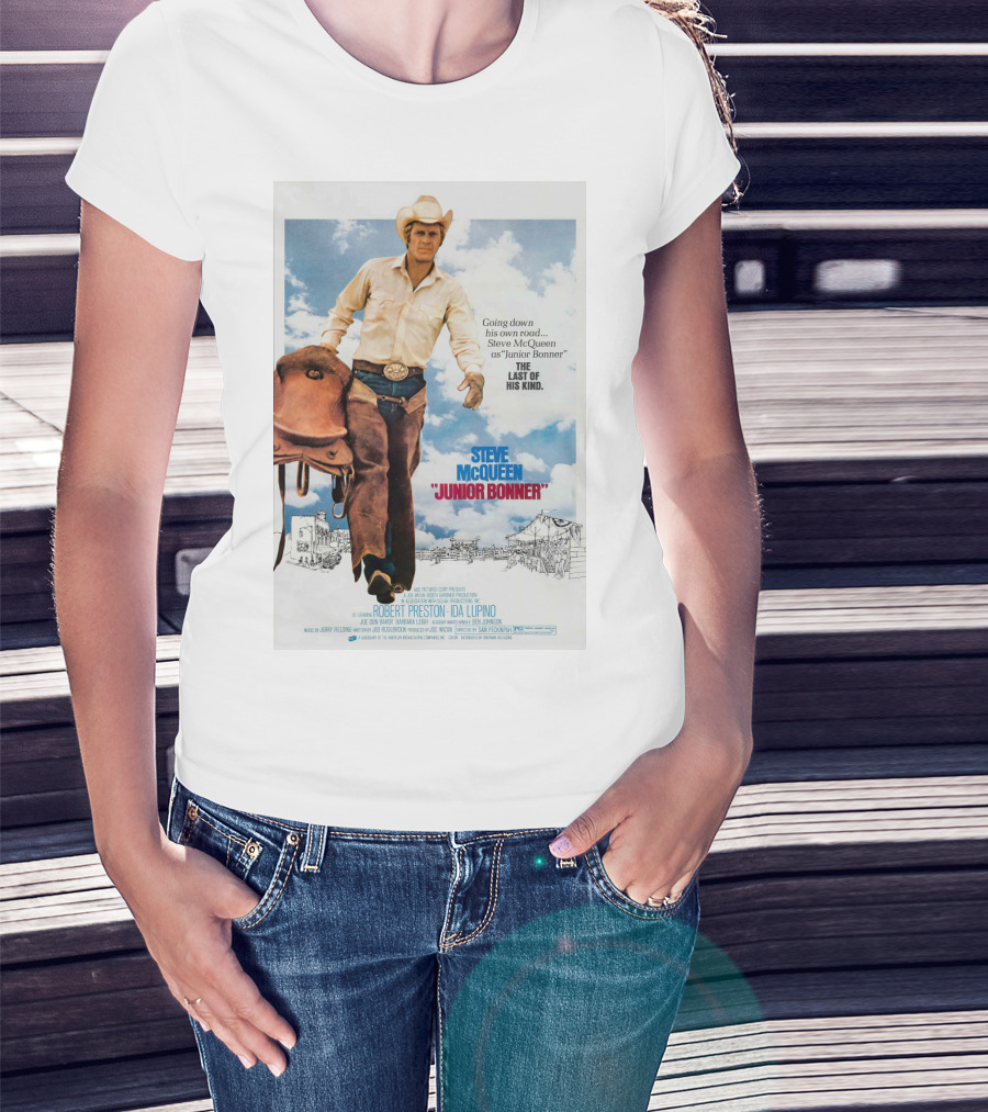 Steve McQueen Junior Bonner Going Down His Own Road The Last Of His Kind T-Shirt