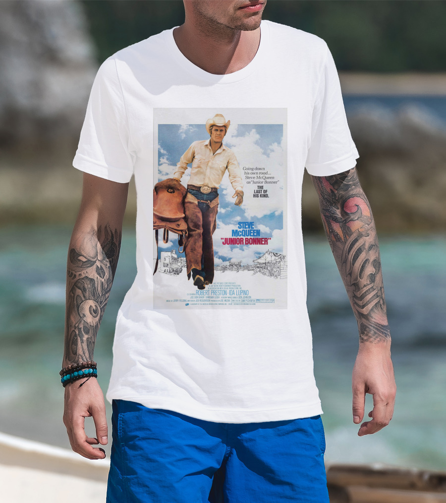 Steve McQueen Junior Bonner Going Down His Own Road The Last Of His Kind T-Shirt