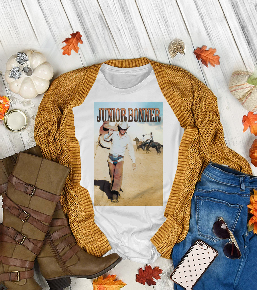 Junior Bonner 1972 Steve McQueen Rodeo Cowboy Scene T-Shirt