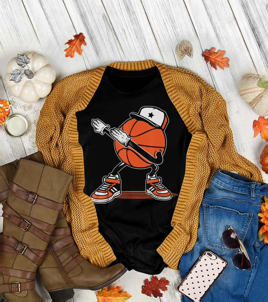 Dabbing Basketball Funny Dab Present for Basketball Player with Sneakers and Cap T-Shirt