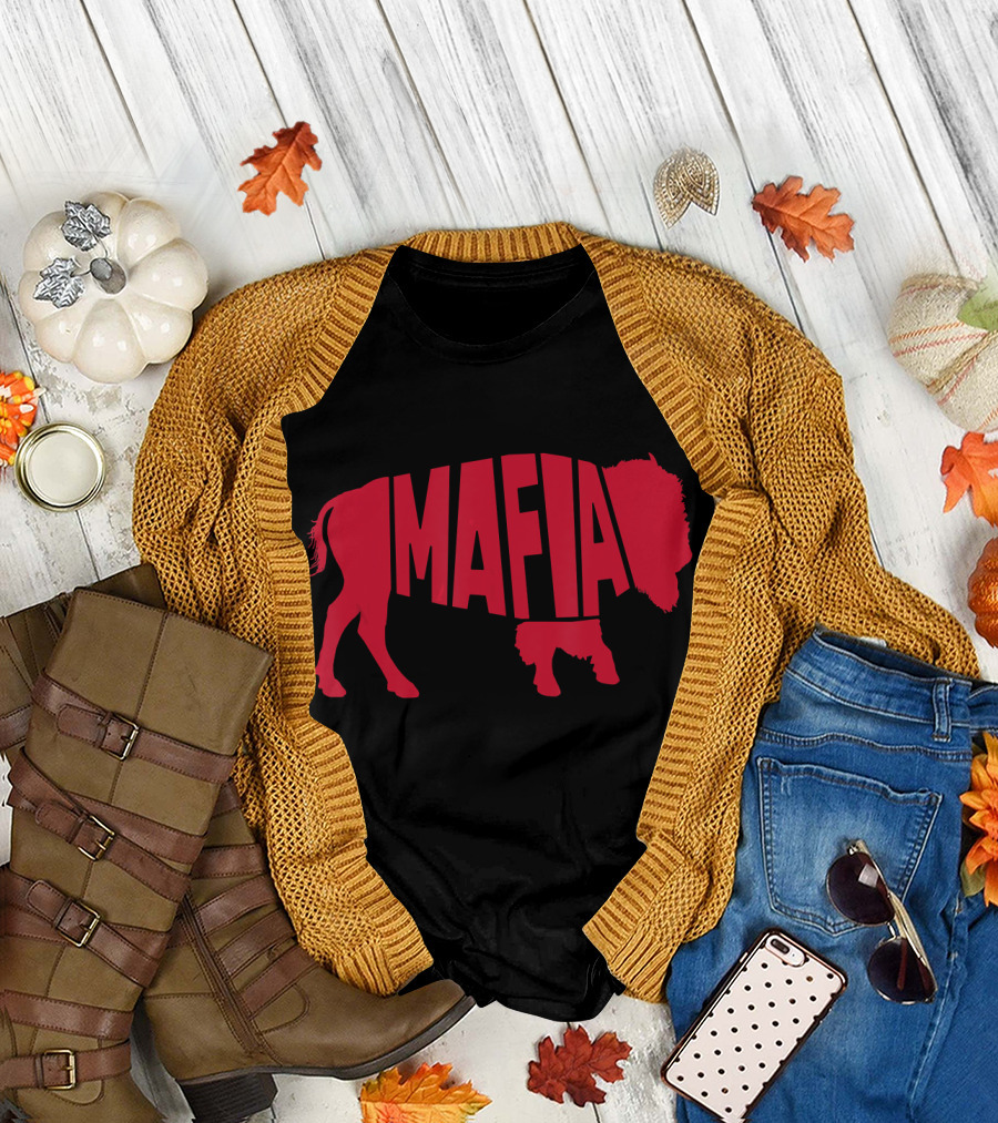Buffalo Mafia Football Playoffs Red Buffalo T-Shirt