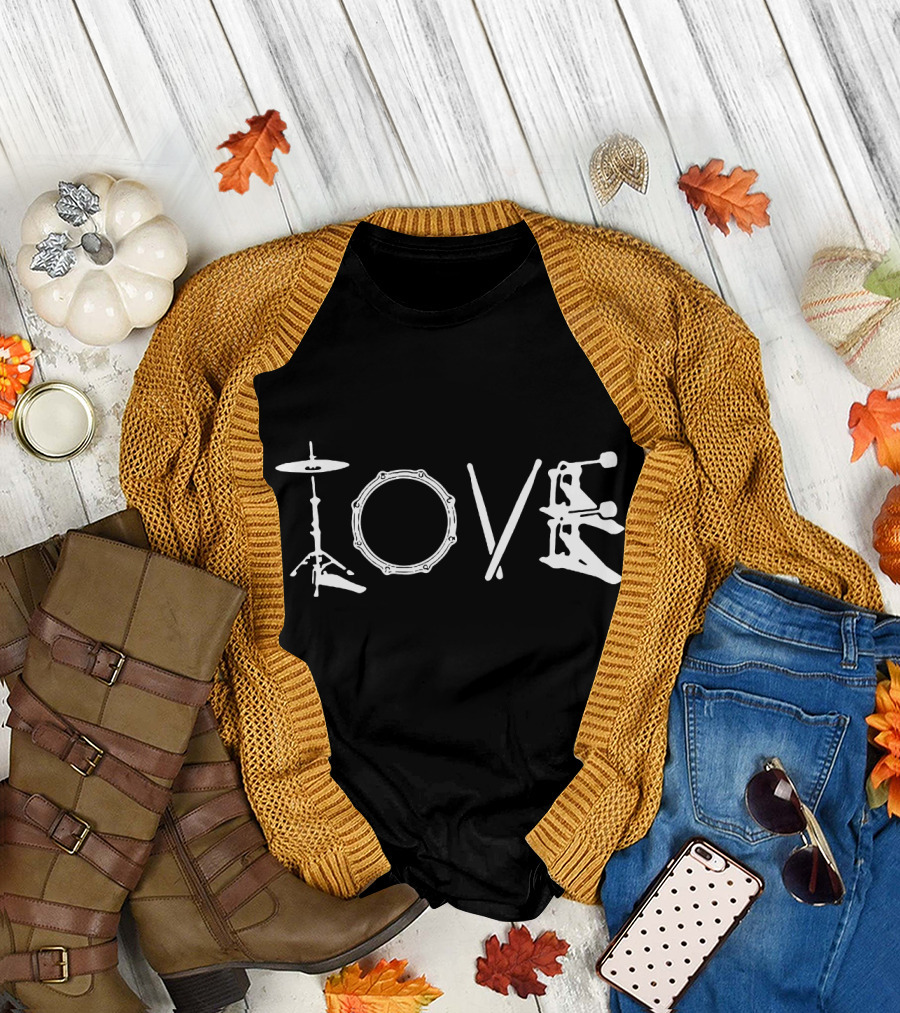 Love Drums Percussion Lover Drum Gift T-Shirt