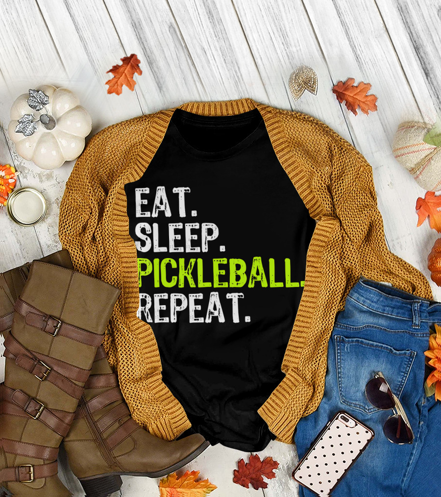 Eat Sleep Pickleball Repeat Player Fun T-Shirt