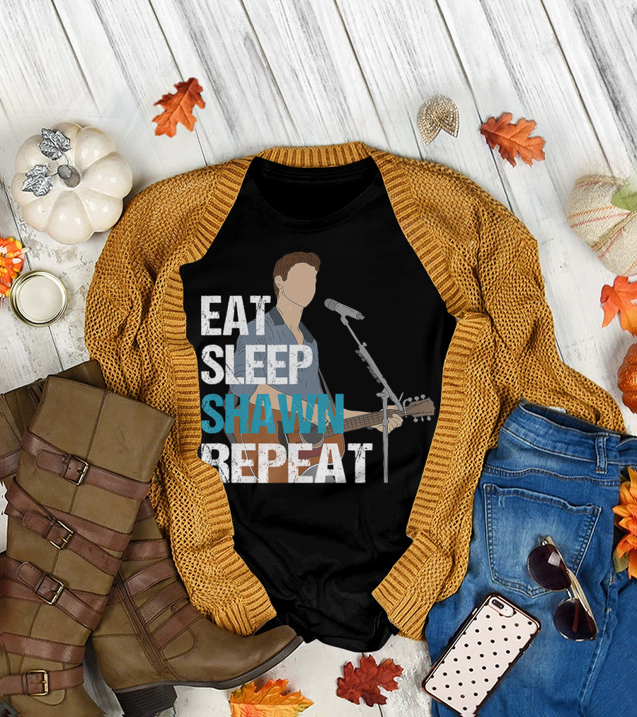 Eat Sleep Shawn Mendes Repeat Iconic Musician T-Shirt