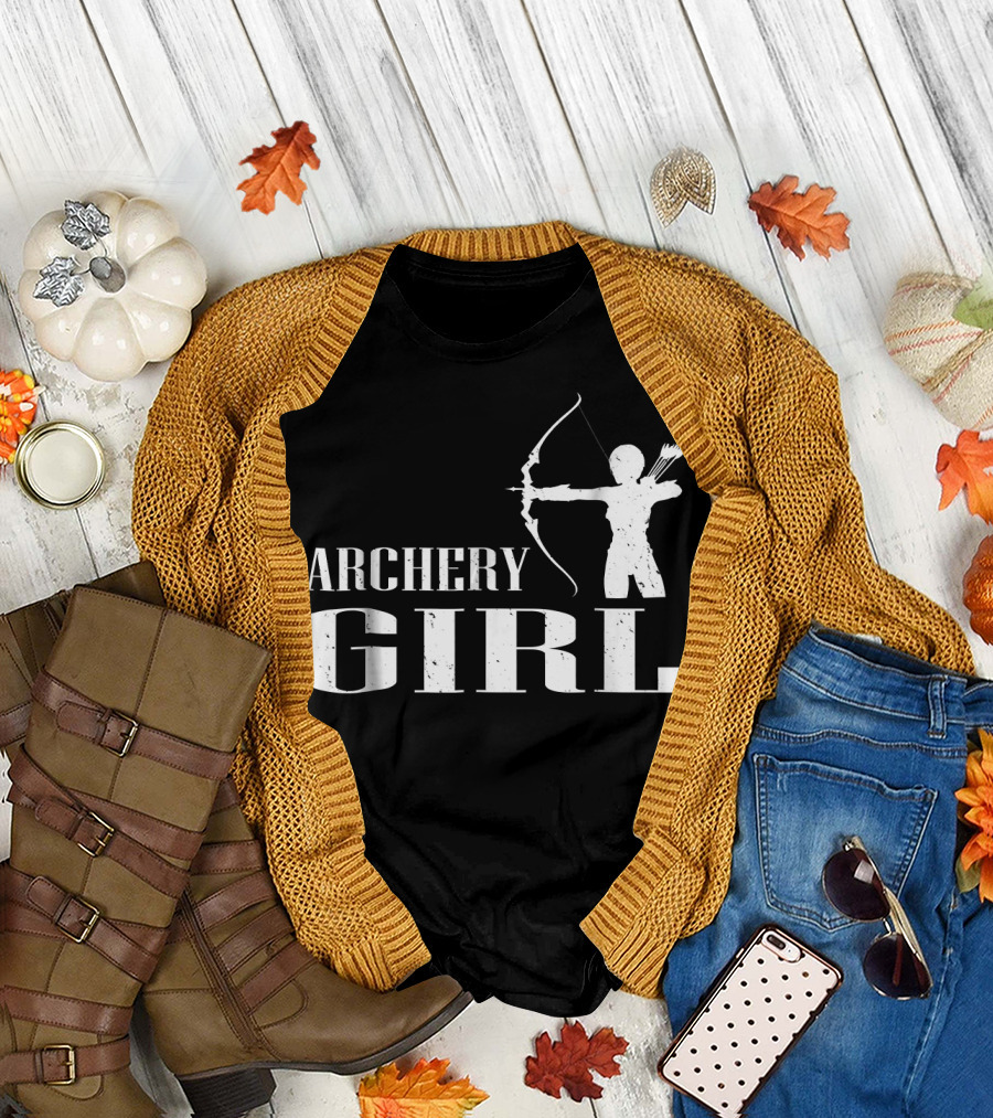 Funny Archery Girl Women Teens Costume T-Shirt