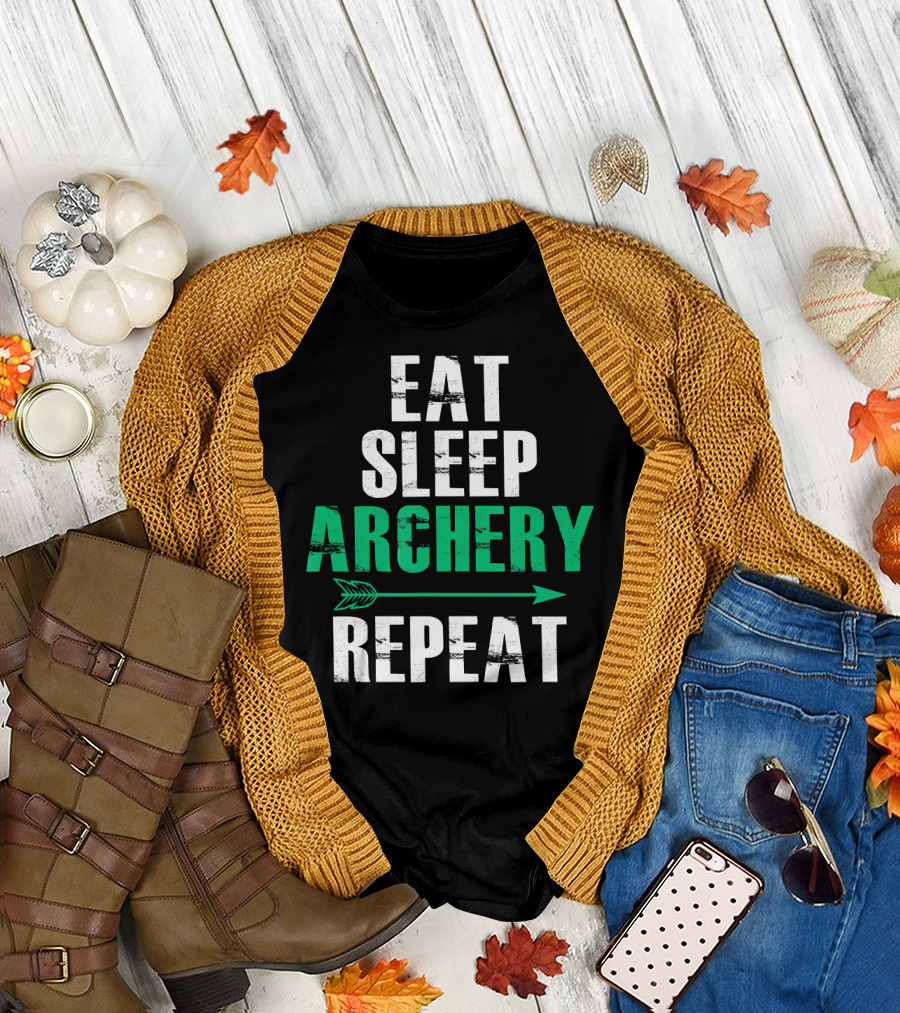 Eat Sleep Archery Repeat Archery Lover Fun Arrow T-Shirt
