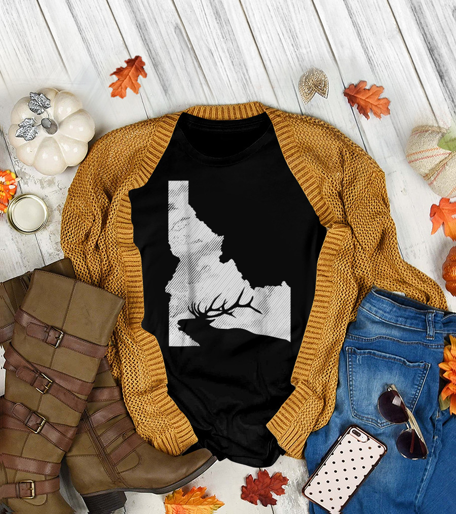 Idaho Elk Hunting Map T-Shirt