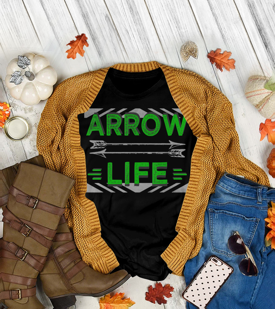 Arrow Life Archery Arrowhead Bow and Arrows Adventure T-Shirt