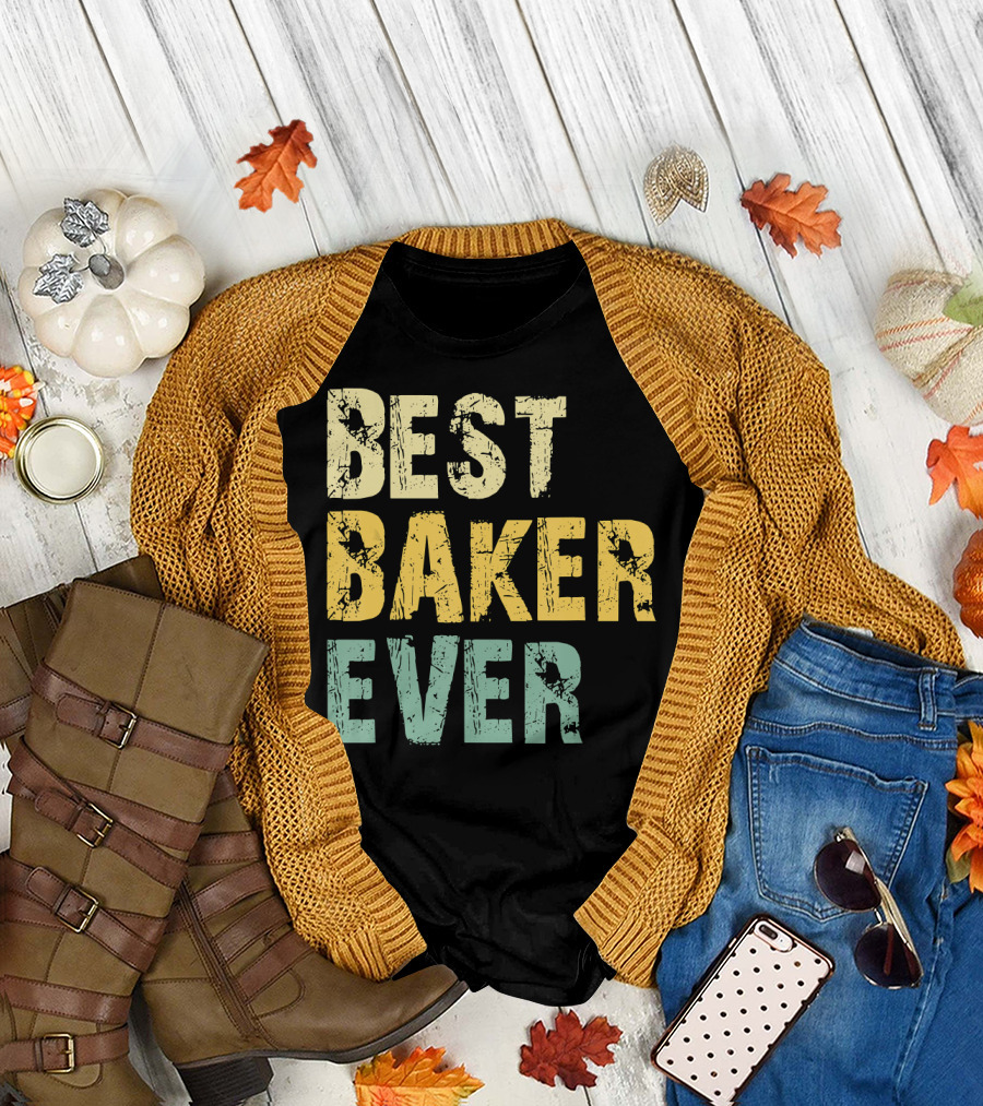 Best Baker Ever Vintage Baking T-Shirt