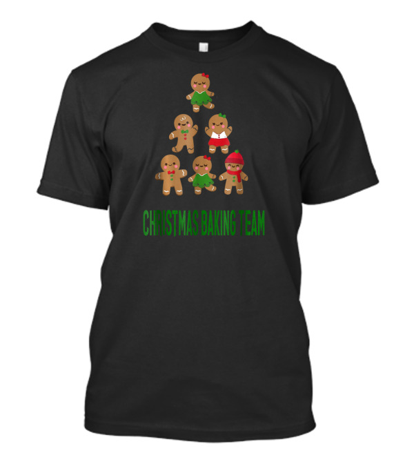 Christmas Baking Team Gingerbread Man Peppermint Squad T-Shirt