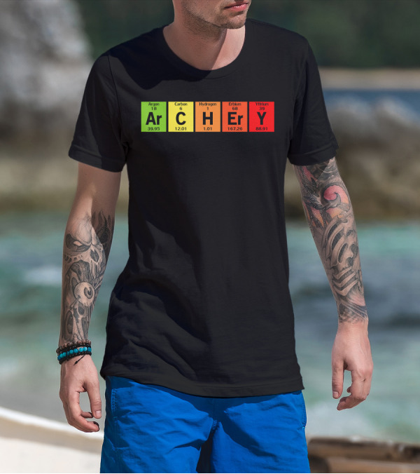 Science Elements Archery Funny Periodic Arrow Chemistry T-Shirt