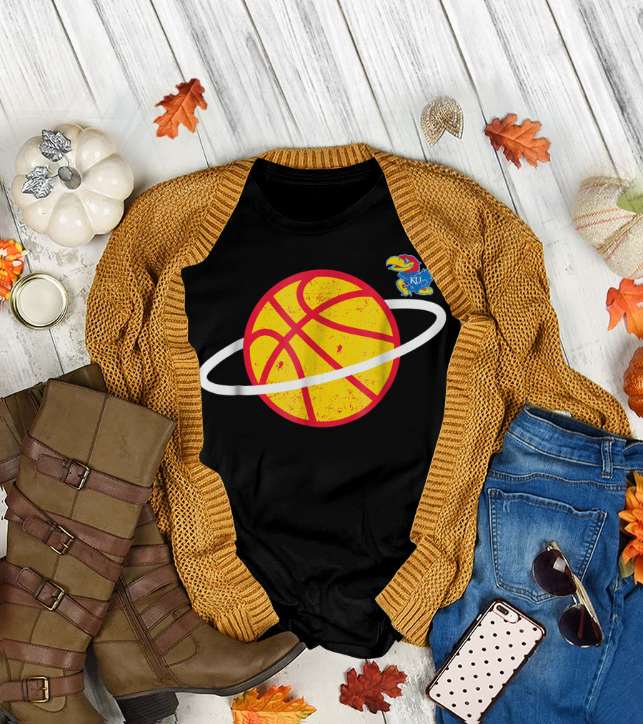 Kansas Jayhawks Basketball Planet with Jayhawk T-Shirt