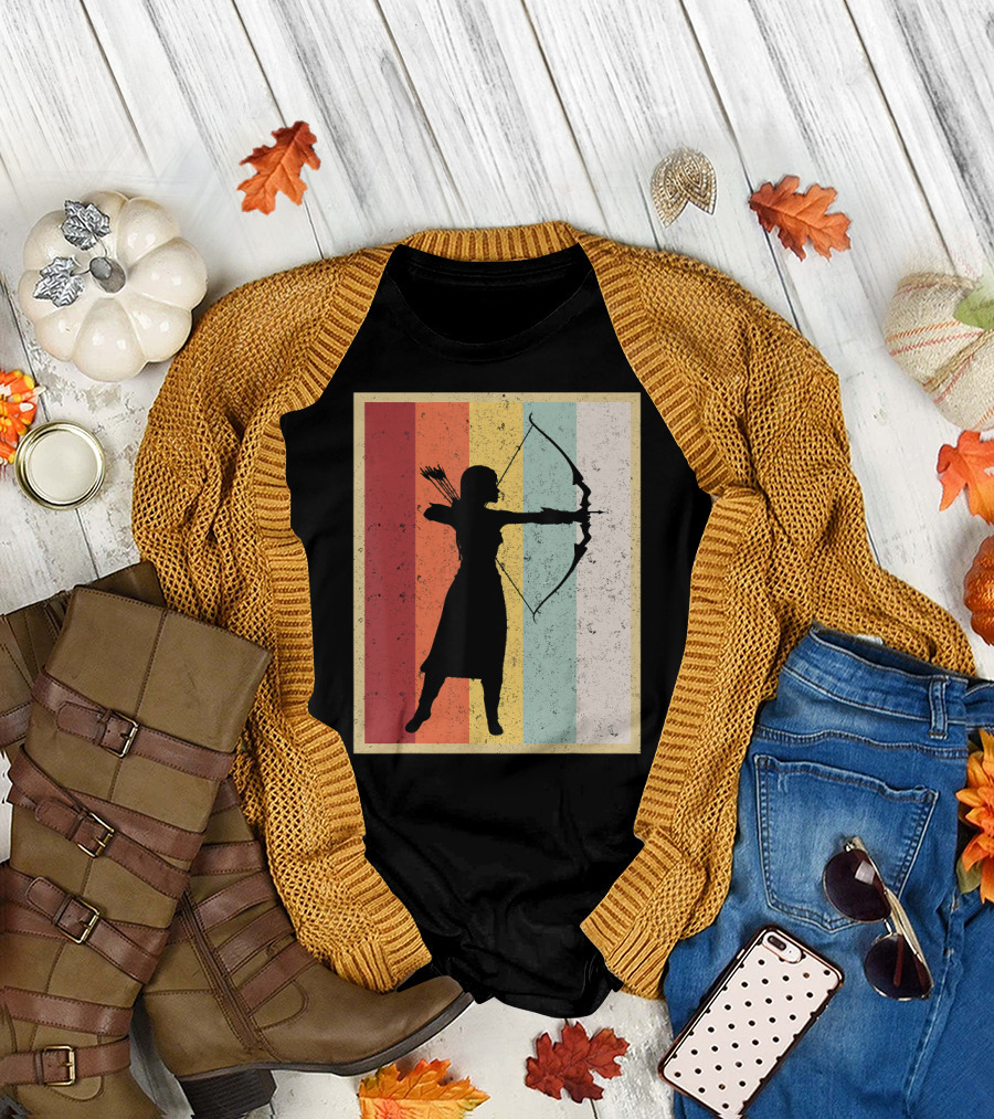 Women's Vintage Style Archery Bow Hunter T-Shirt