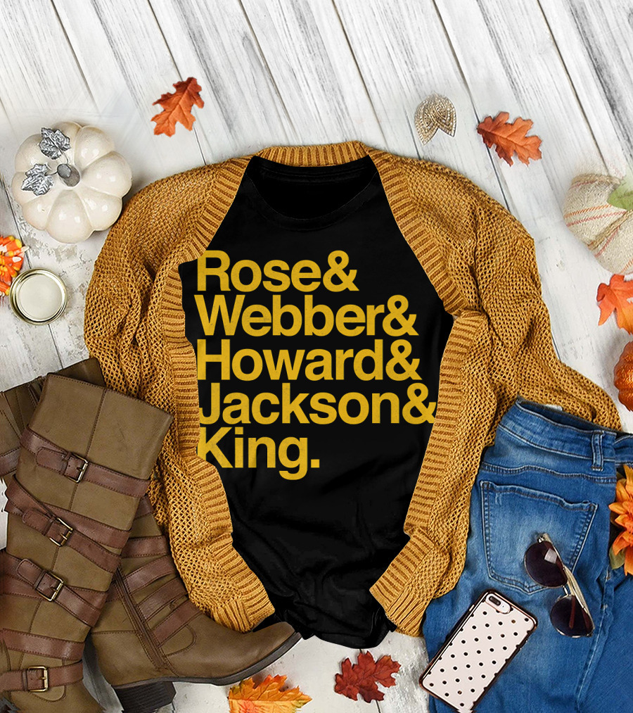 Rose Webber Howard Jackson King Fab Five Players T-Shirt