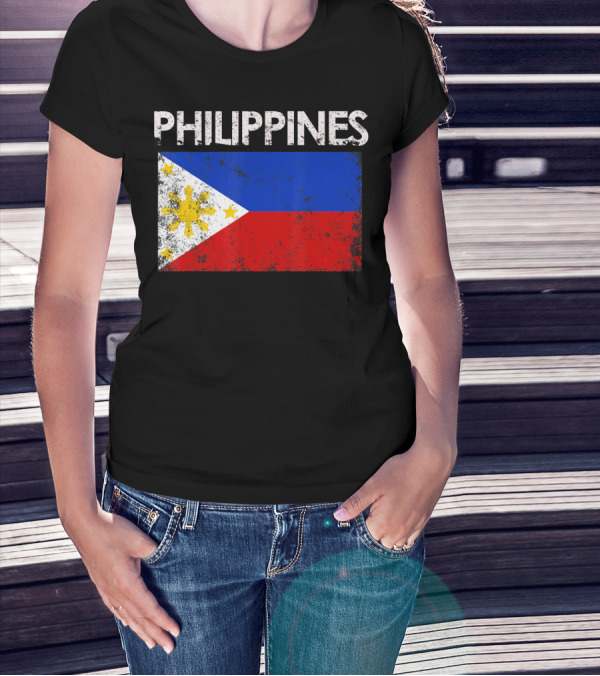 Philippines Vintage Flag Filipino Pride T-Shirt