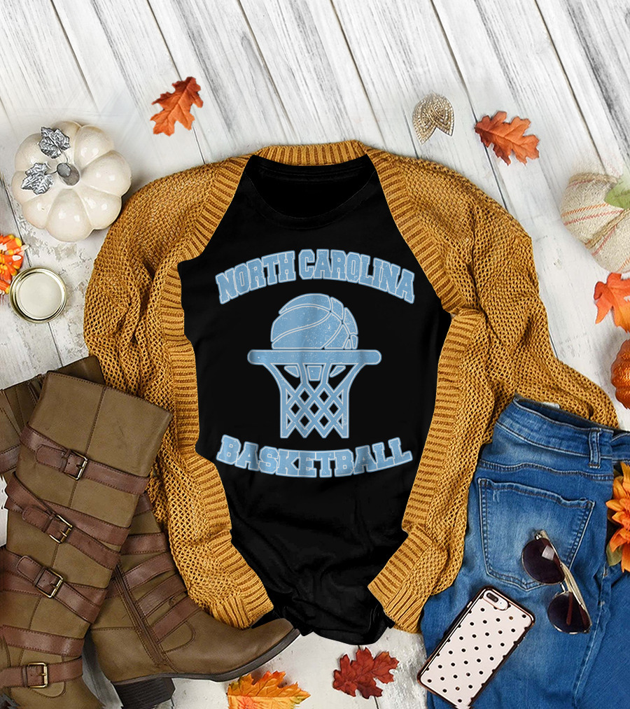 North Carolina Basketball Vintage Net T-Shirt