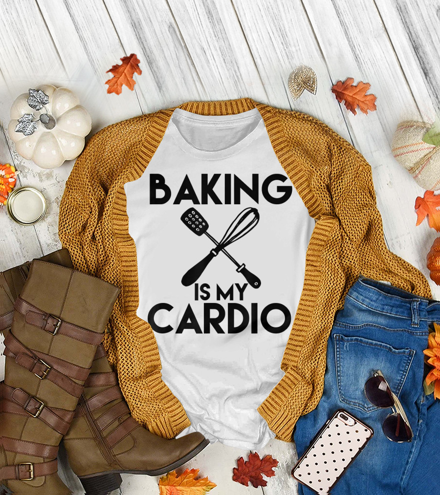 Baking Is My Cardio Funny Baking Cute Baker T-Shirt