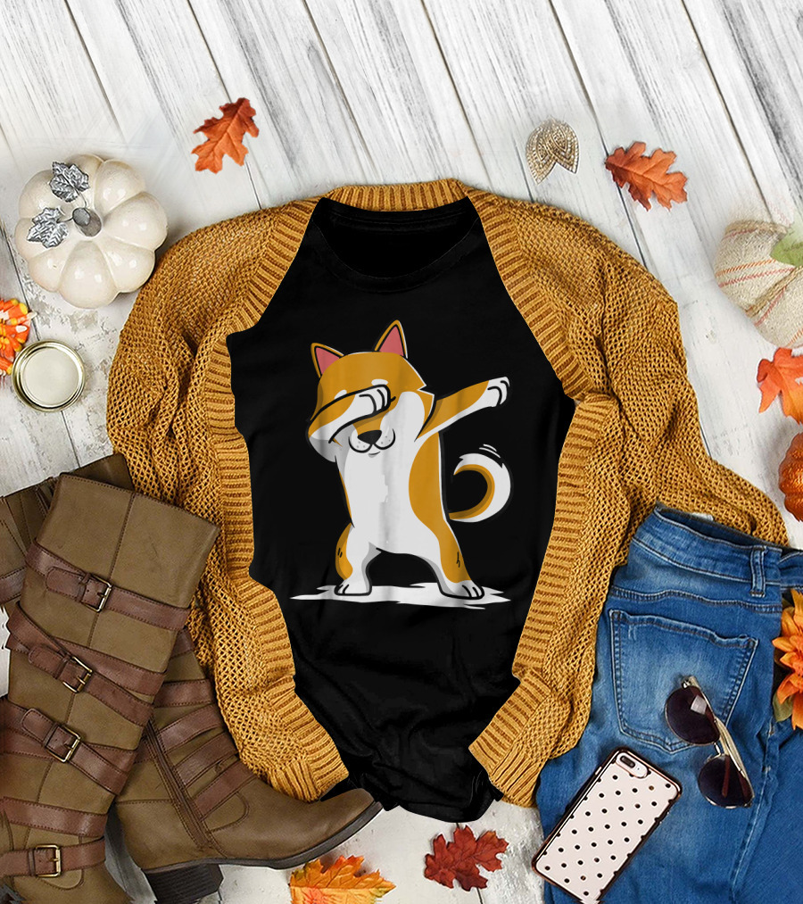 Shiba Inu Funny Dab Dance Cute Dabbing T-Shirt