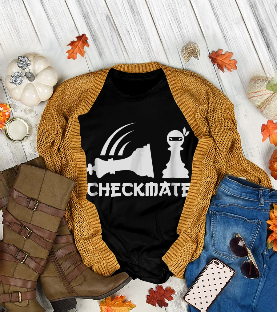 Checkmate Chess Ninja Master Funny Grap T-Shirt