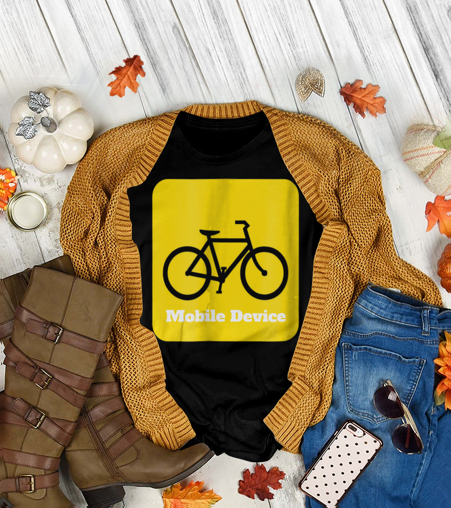 Mobile Device Bicycle Symbol Cycling My Mobile Device Bike Riding T-Shirt