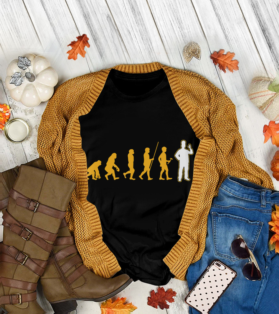 Funny Chef Human Evolution Cook Baker Culinary Journey T-Shirt