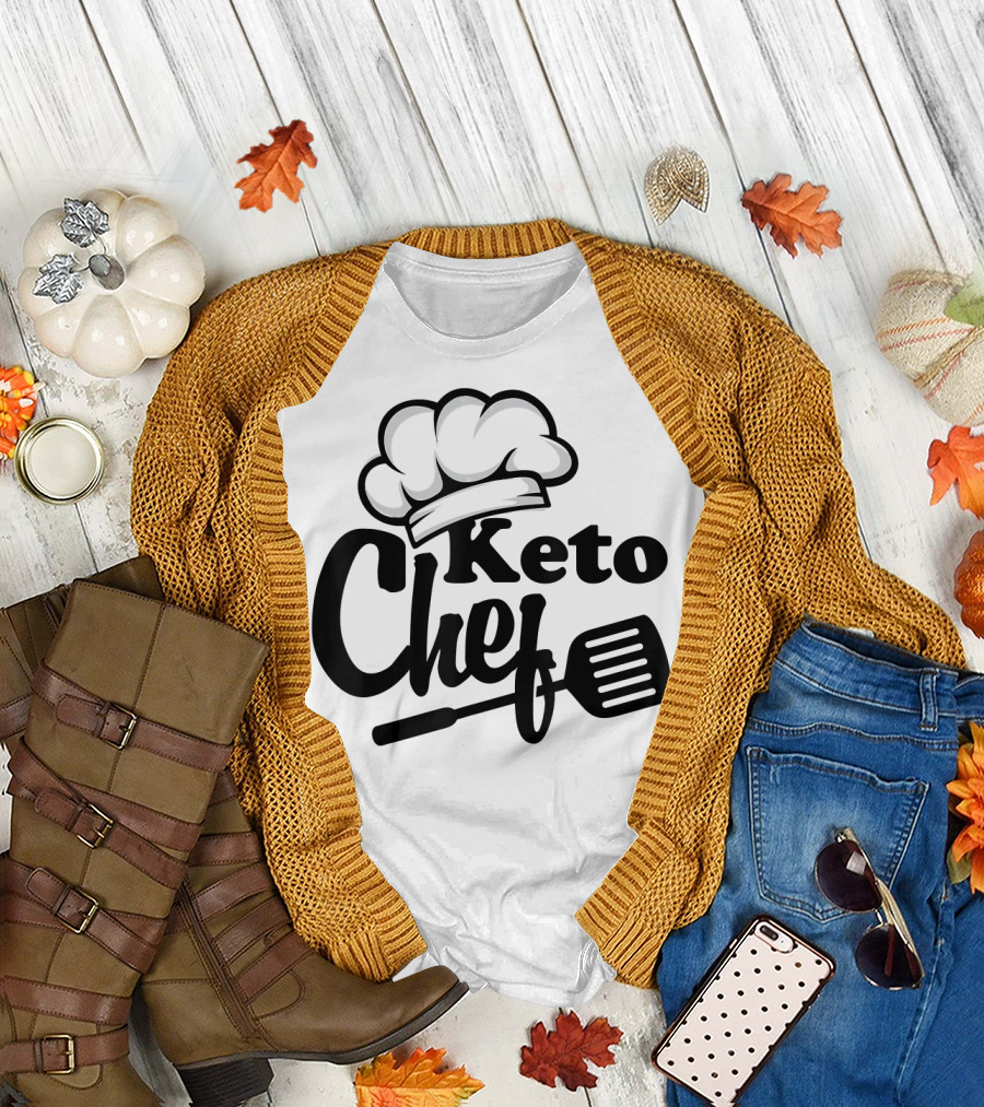 Keto Chef Ketosis Low Carb Diet Cooking Spatula Chef Hat T-Shirt