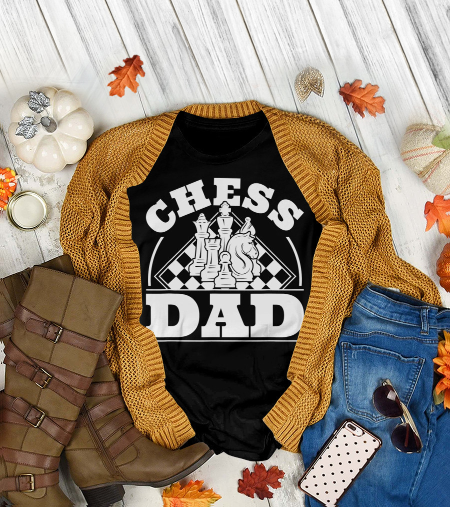 Chess Dad Father Daddy Chess Player Mens T-Shirt