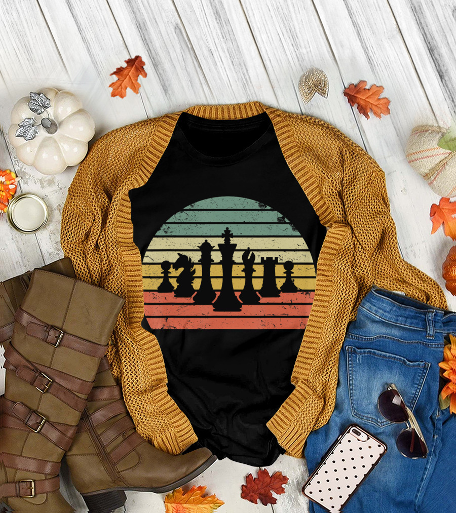 Vintage Chess Sunset T-Shirt
