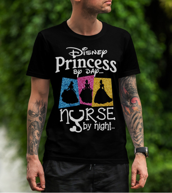 Disney Princess By Day Nurse By Night T-Shirt