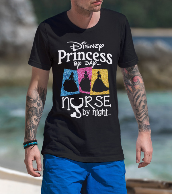 Disney Princess By Day Nurse By Night T-Shirt
