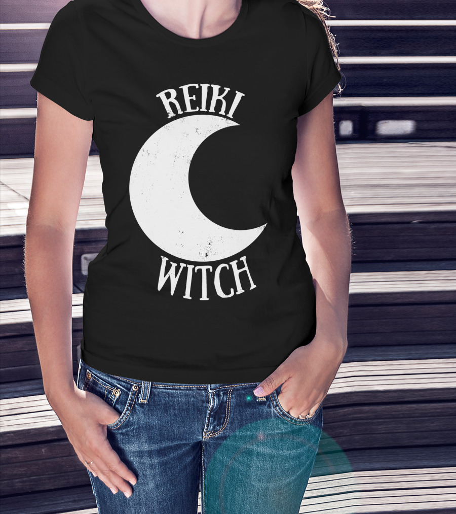 Reiki Witch Moon Crescent T-Shirt