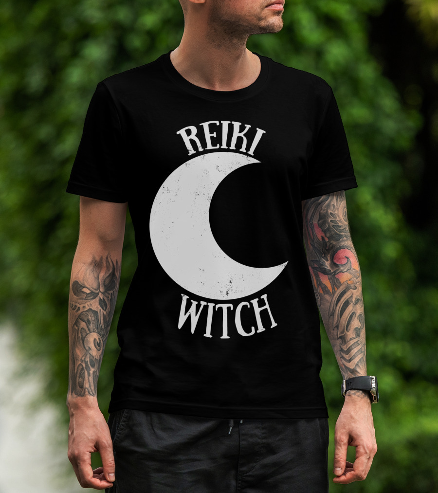 Reiki Witch Moon Crescent T-Shirt