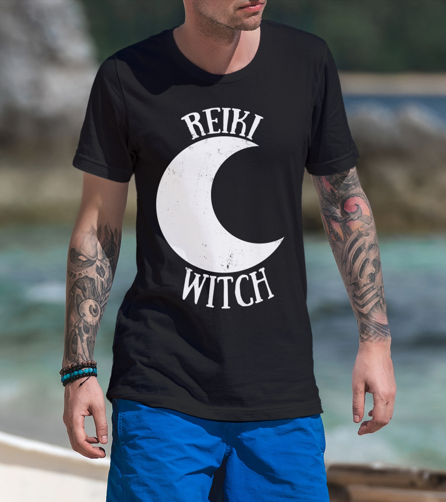 Reiki Witch Moon Crescent T-Shirt