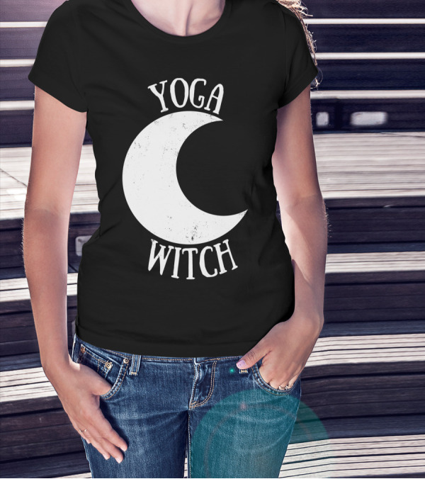 Yoga Witch Crescent Moon T-Shirt